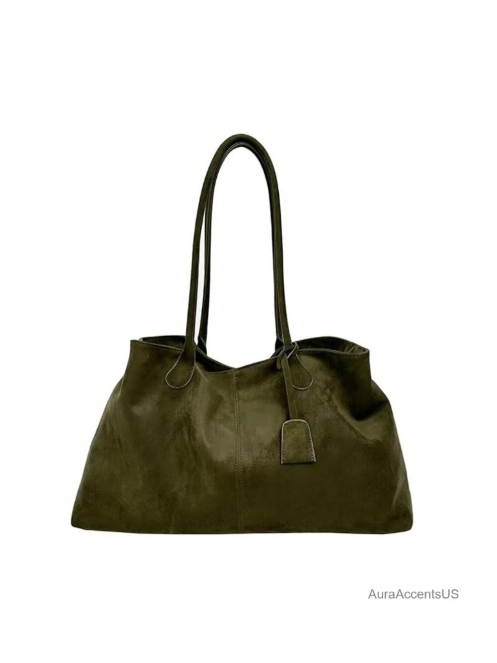 Faux Suede Tote Bag for Women Large Hobo Handbag Magnetic Snap Shoulder Work